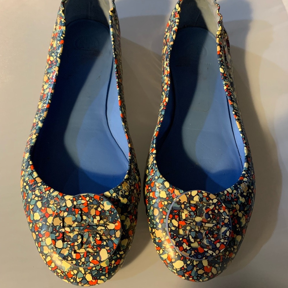 Tory Burch Floral Ballet Flats. Size 11